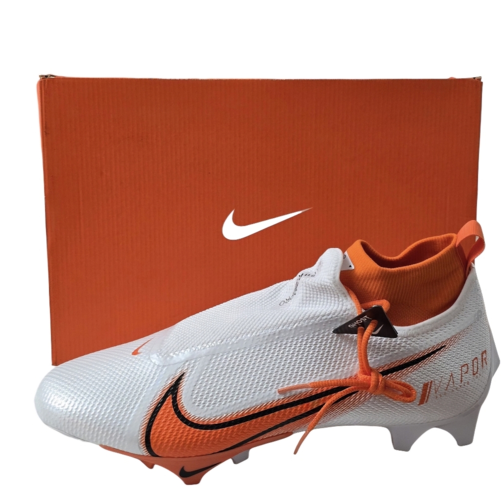 Nike Vapor Edge Pro 360 Mens Size 12.5 Football Cleats White Orange CV6345 100